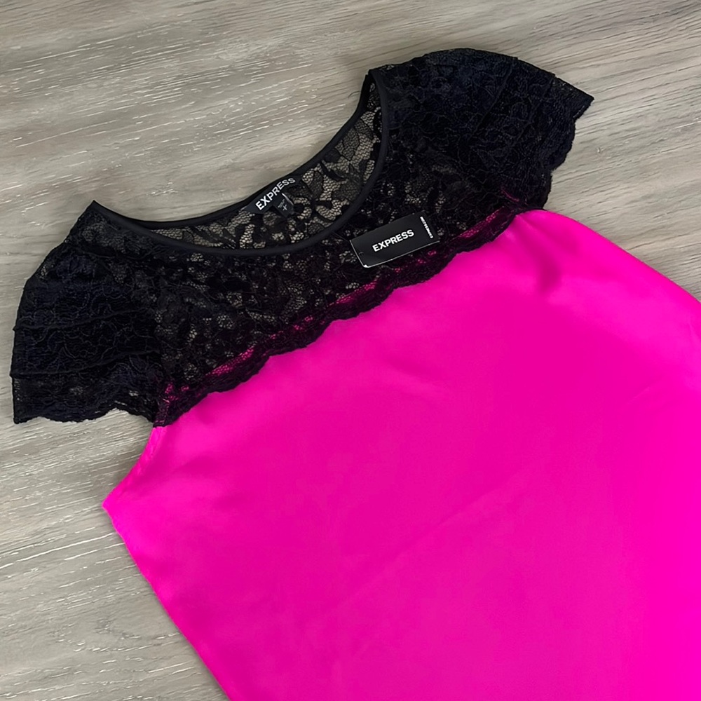 Express Pink Lace Blouse